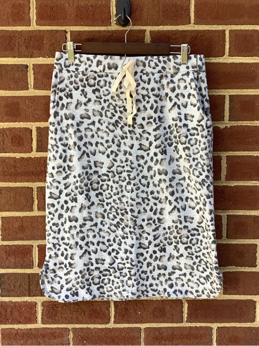 Like New Pinkblush Animal Print Skirt Pockets Soft Cotton Blend Skirt L